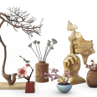 摆件饰品干枝花瓶