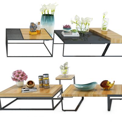 新中式茶几摆件组合