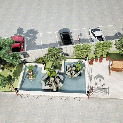 现代园林景观3D模型