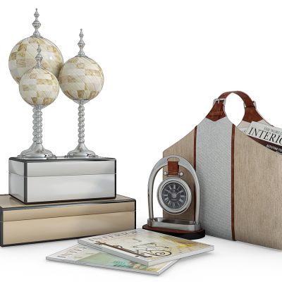 现代书籍摆件收纳盒包组合