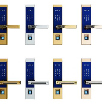 现代智能指纹锁门把手