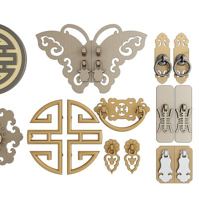 中式仿古五金拉手集