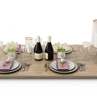 餐具摆设品组合