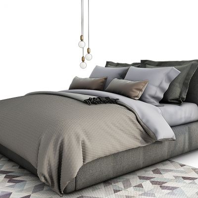 现代床箩筐篓3D模型