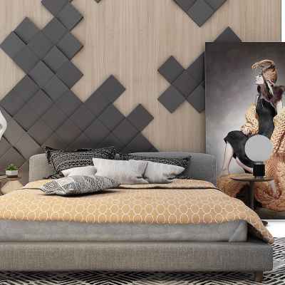 现代双人床床具组合