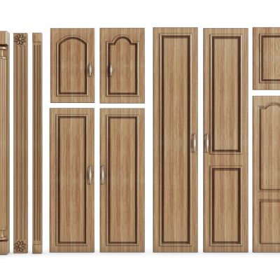 欧式实木门板柱子组合