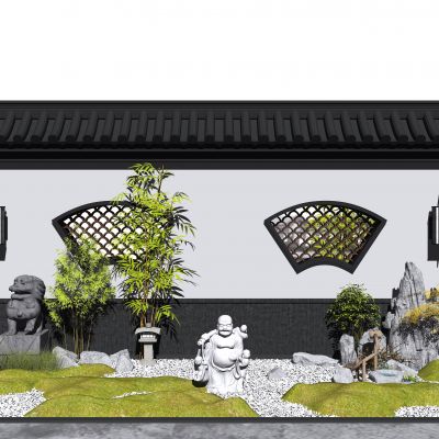 新中式庭院小品