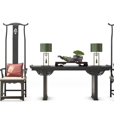 中式椅子条案组合