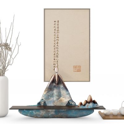 人物雕塑干枝茶壶摆件