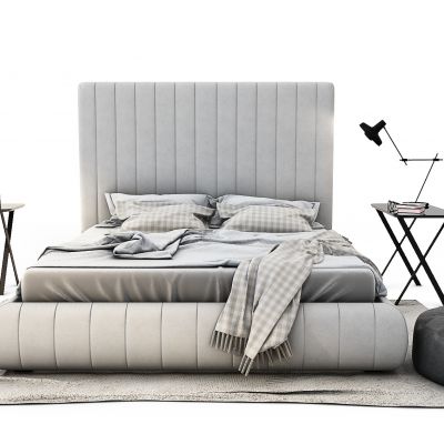 北欧简约双人床床具组合