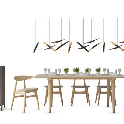 现代餐桌椅组合