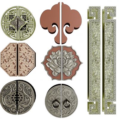 中式仿古铜大门拉手