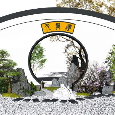 新中式庭院小品