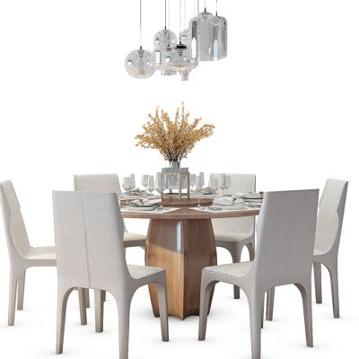 现代餐桌椅组合