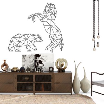 工业风电视柜单椅摆件组合