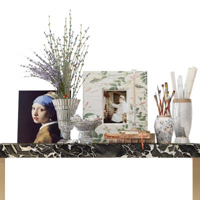 陈设摆件画笔花瓶