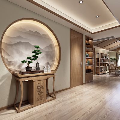 新中式书房玄关