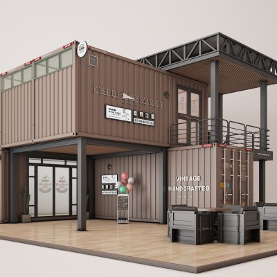 工业风快餐店 咖啡馆 奶茶店