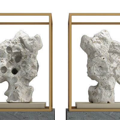 新中式洞石摆件