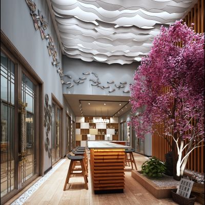 新中式水吧区树鱼