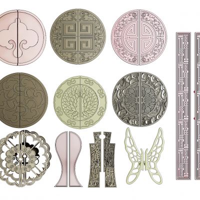 中式仿古大门拉手门把手