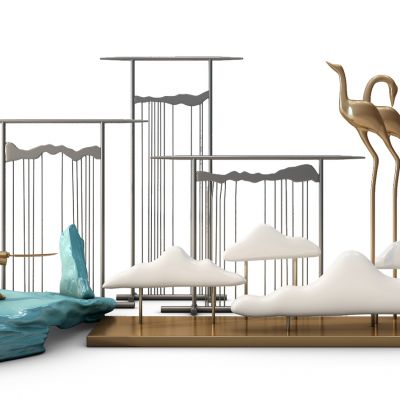 武术人物鹤雕塑