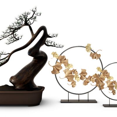 盆景银杏叶摆件