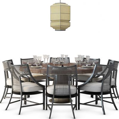 新中式餐桌椅组合