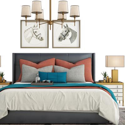 现代床吊灯组合