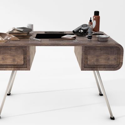 理发台理发用品剪刀吹风机