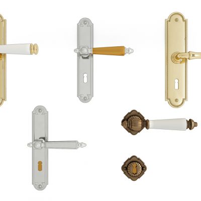 欧式金属门把拉手组合