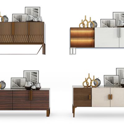 现代电视柜摆件组合