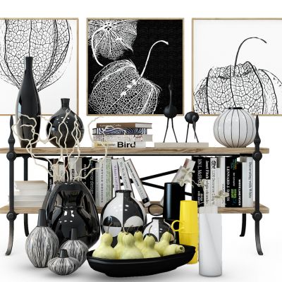 现代陈设品摆件花瓶果盘