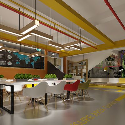 现代办公会议洽谈区