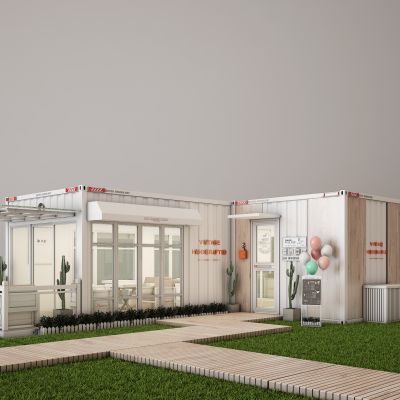 工业风快餐店 咖啡馆 奶茶店