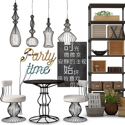 工业风桌椅组合