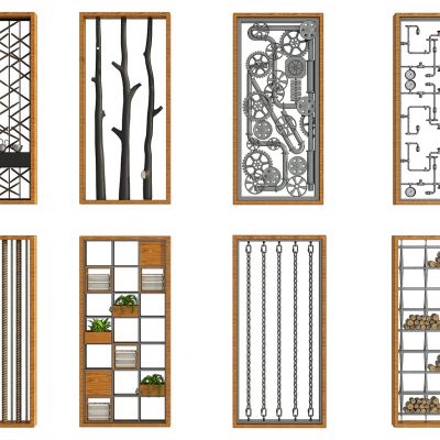 工业风屏风隔断组合