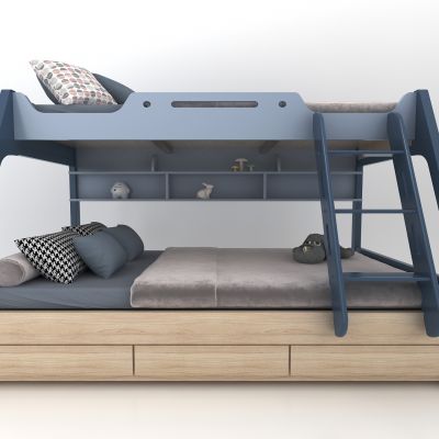 现代风格双人床