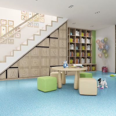 现代幼儿园游乐区3D模型