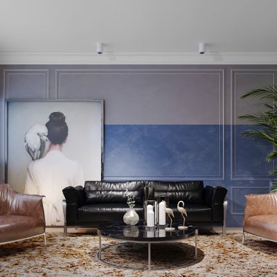 北欧简约轻奢客厅