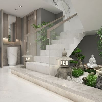 新中式楼梯间景观