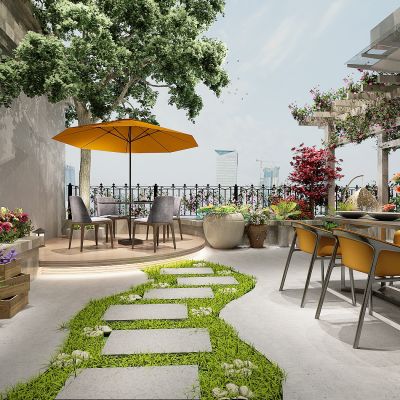别墅屋顶花园