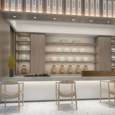 新中式茶室前台