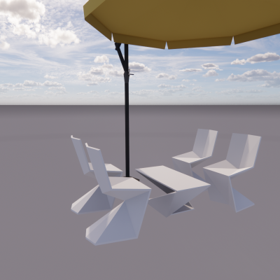 折线景观伞椅