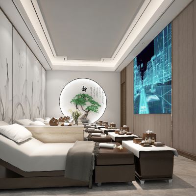 新中式足疗店3D模型
