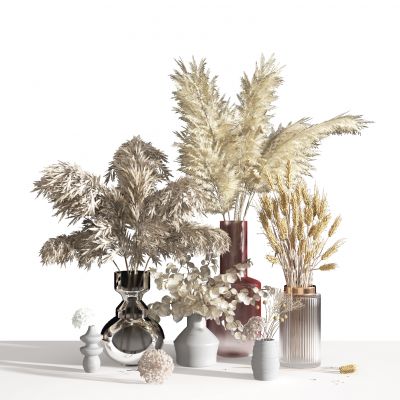 干花  花瓶 花卉