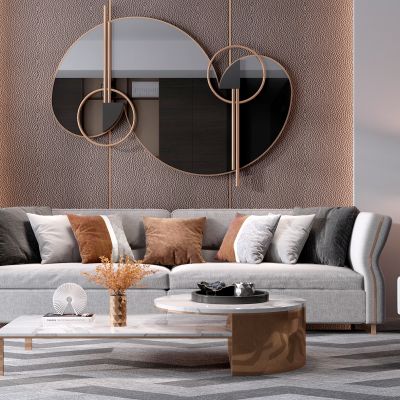 现代轻奢沙发茶几组合