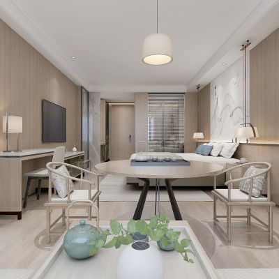 新中式酒店客房