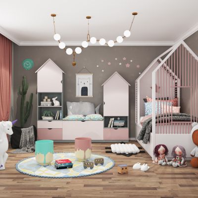 现代儿童玩具房