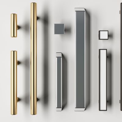 现代金属门把手门拉手组合